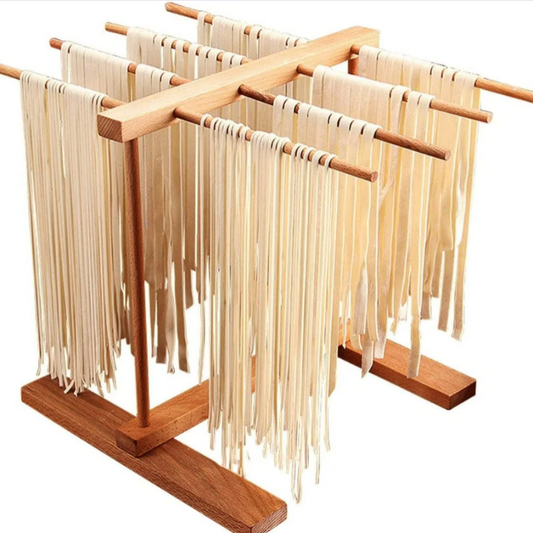 8-Row wooden pasta drying rack product image