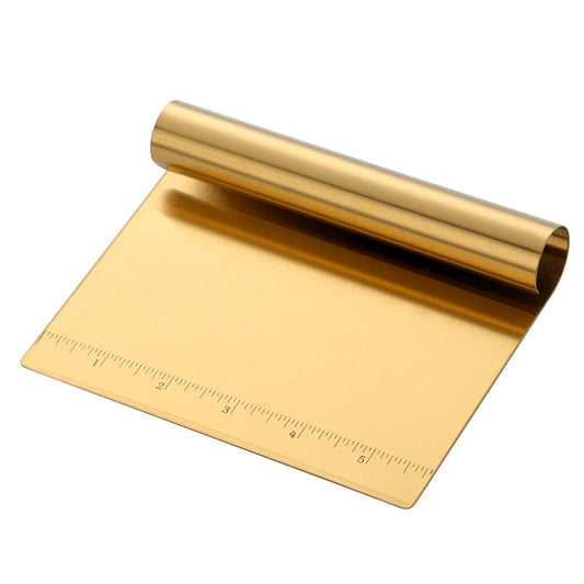 Premium Stainless Steel Dough Scraper Imperial Gold