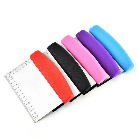 Multicolored Stainless Steel Dough Scraper